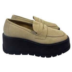 Free People Women's Nico Platform Beige Loafer Size 37